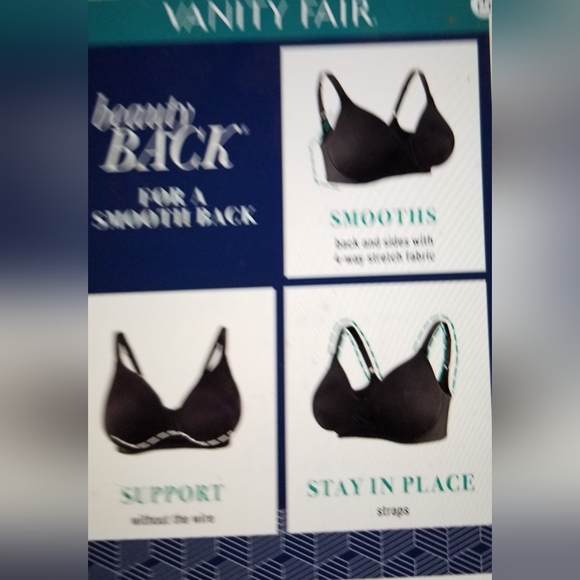NWT VANITY FAIR FULL FIGURE BEAUTY BACK SMOOTHING BRA WHITE 36C - Picture 6 of 9